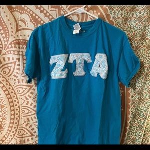 ZTA stitched letters shirt